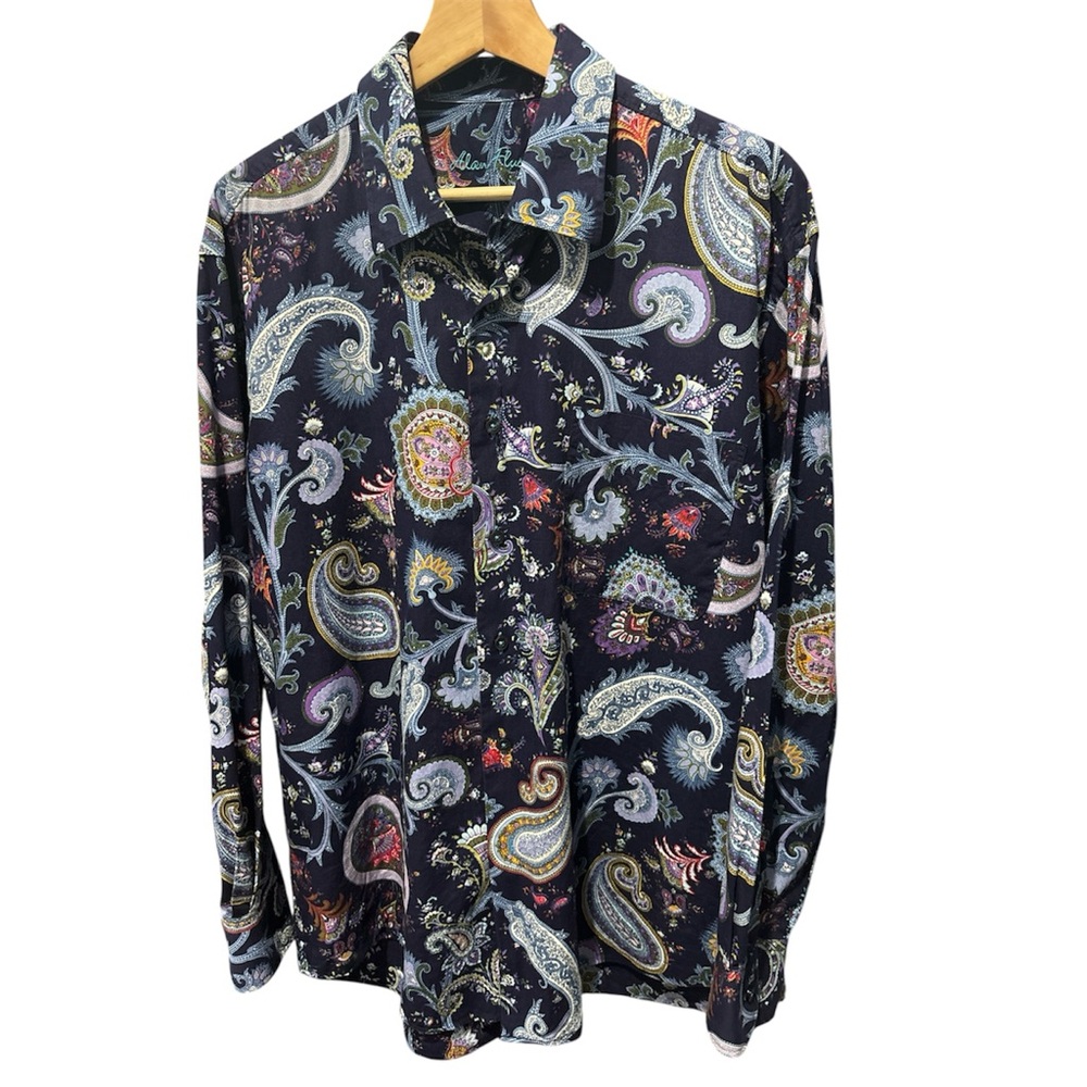 Alan Flusser Men's Paisley Button Down Shirt - Multicolor